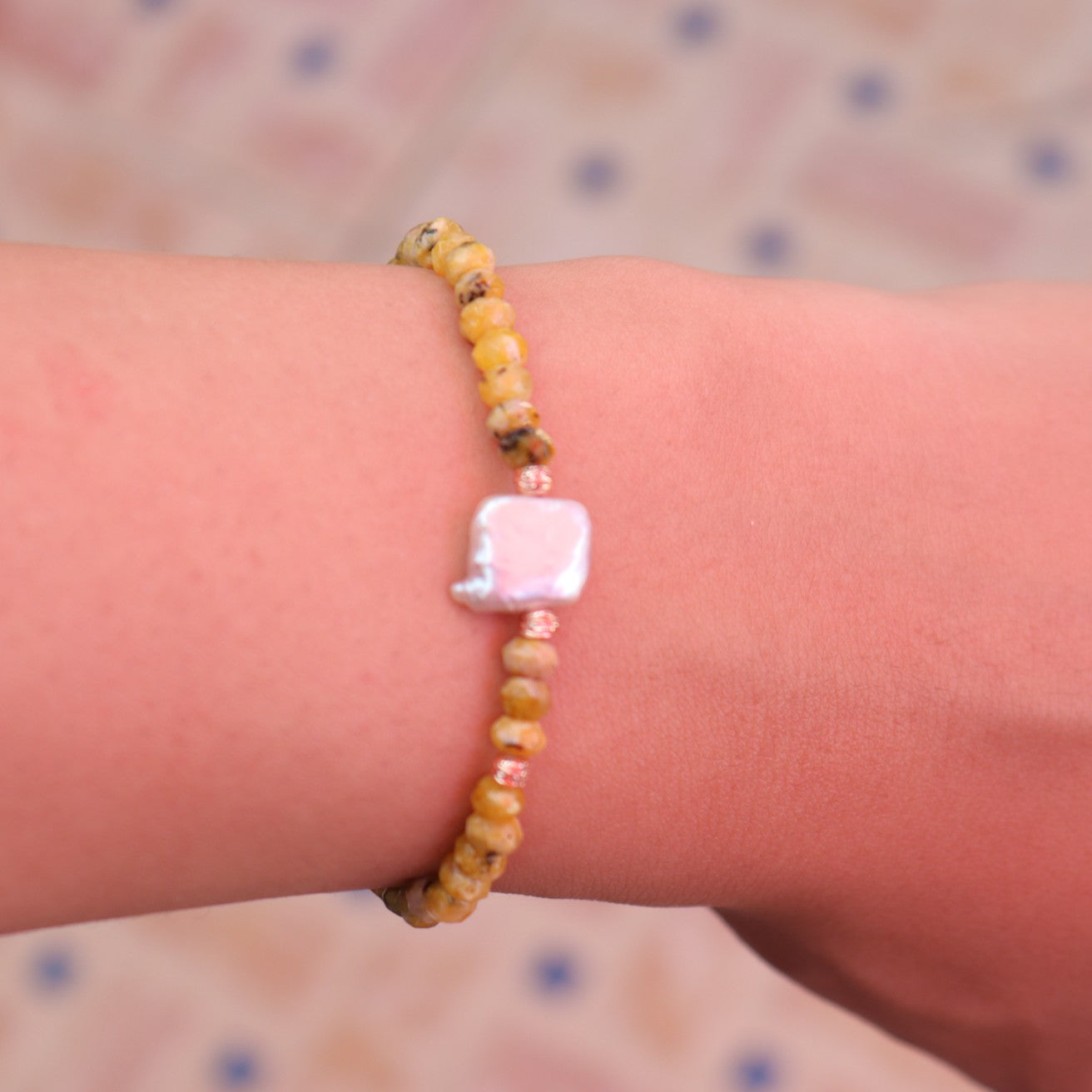 Bracelet Agates Jaune
