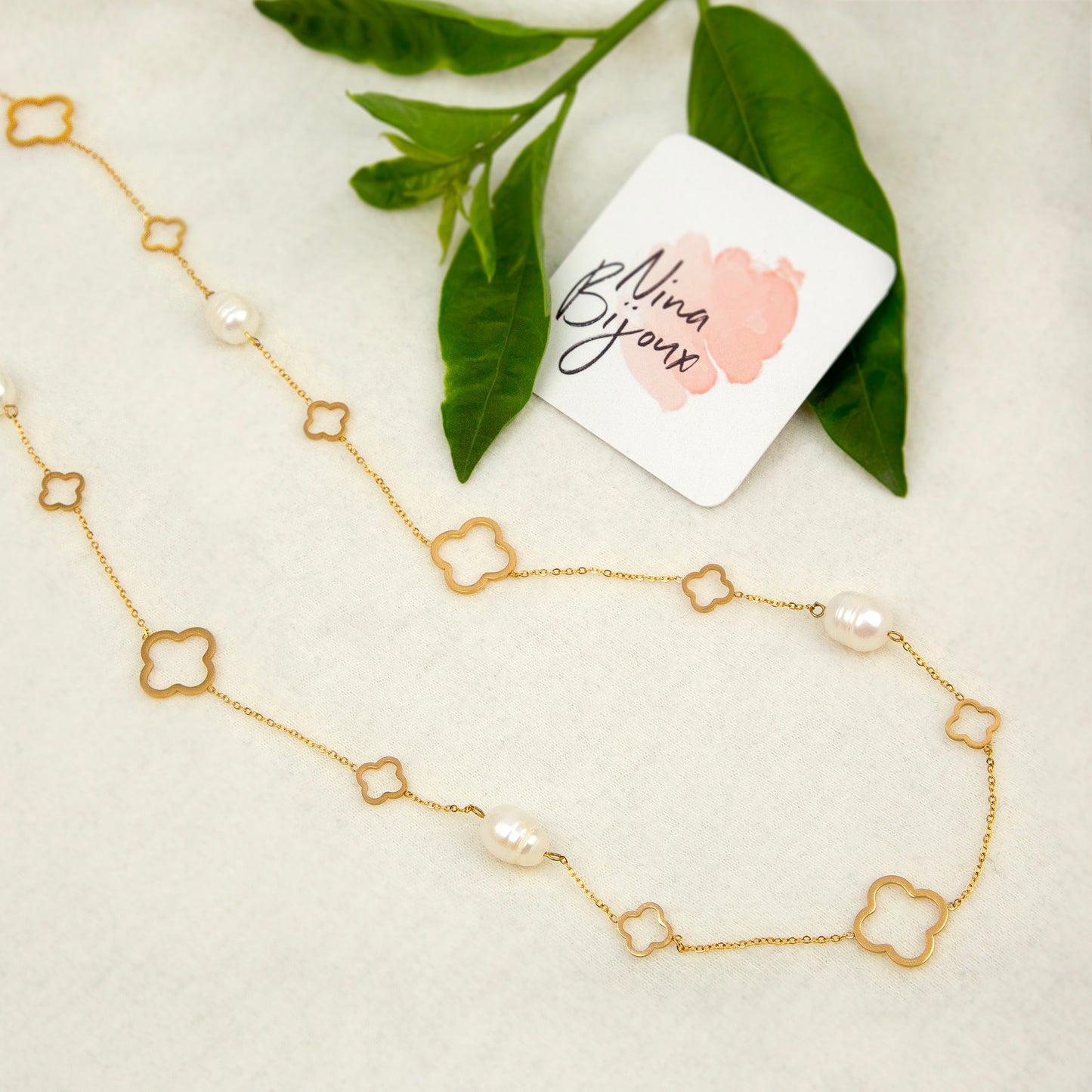 Sautoir Perles & Trèfle