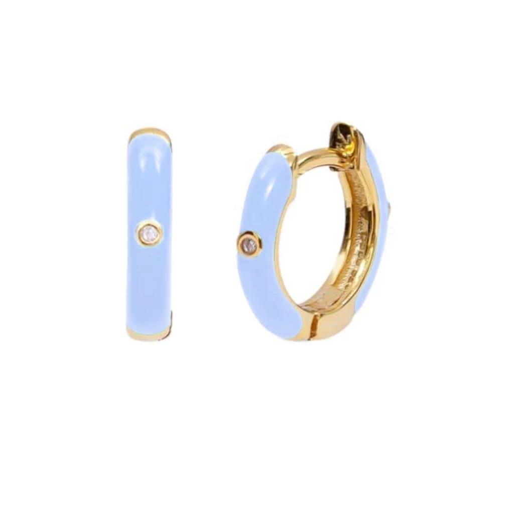 Boucles d'oreilles en BLEU PASTEL CLAIR