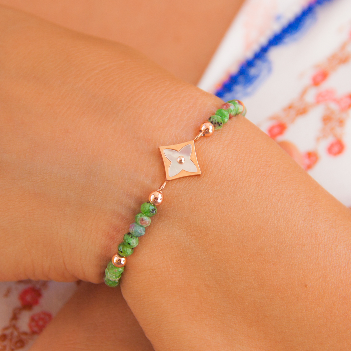 Bracelet Agate vert