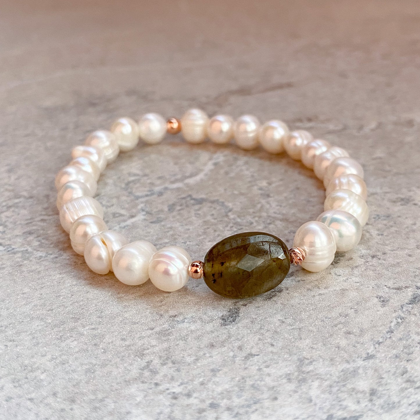 Bracelet labradorite & jouher