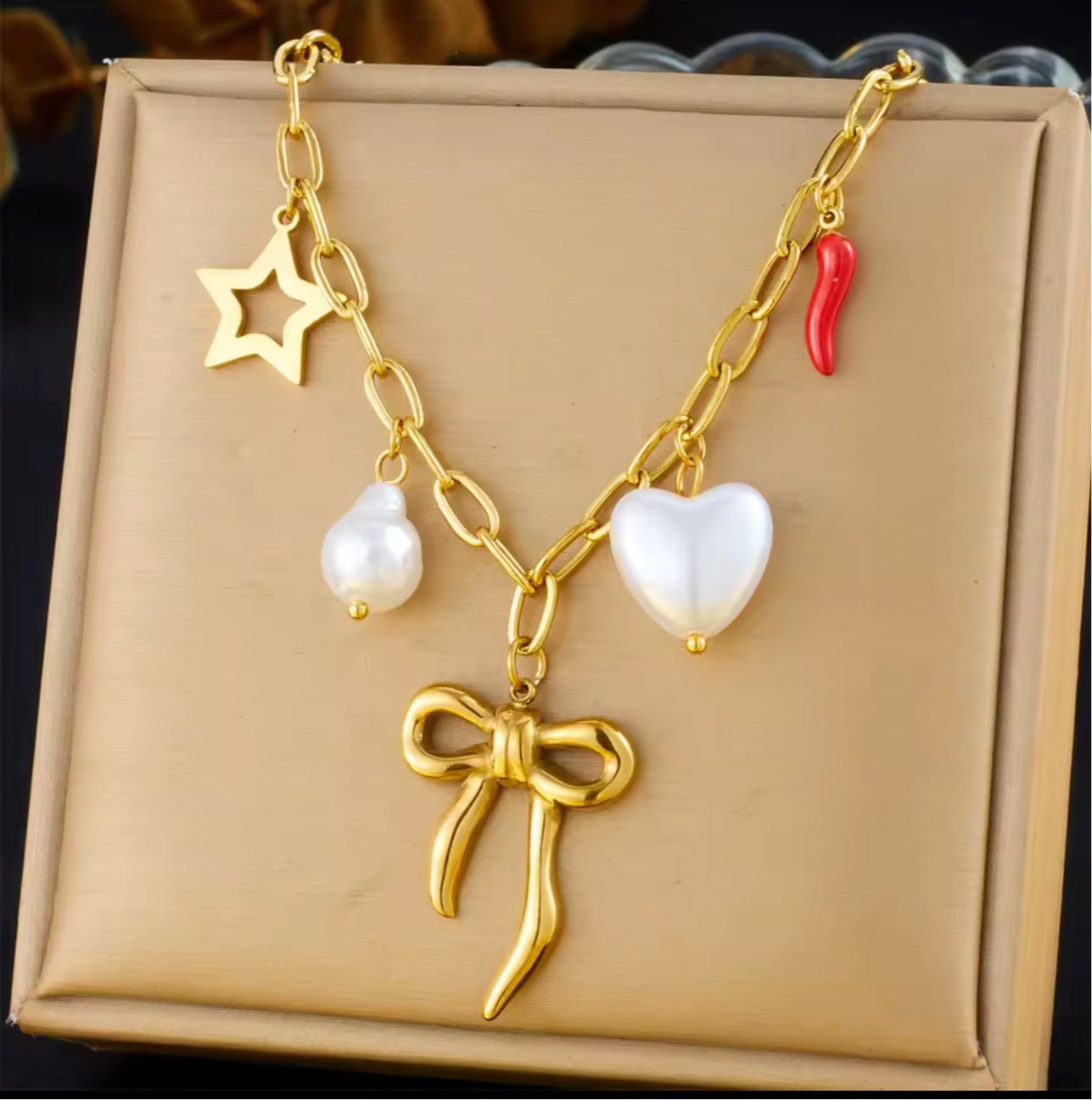 💫 Collier Charms Doré – Lucky Symbols