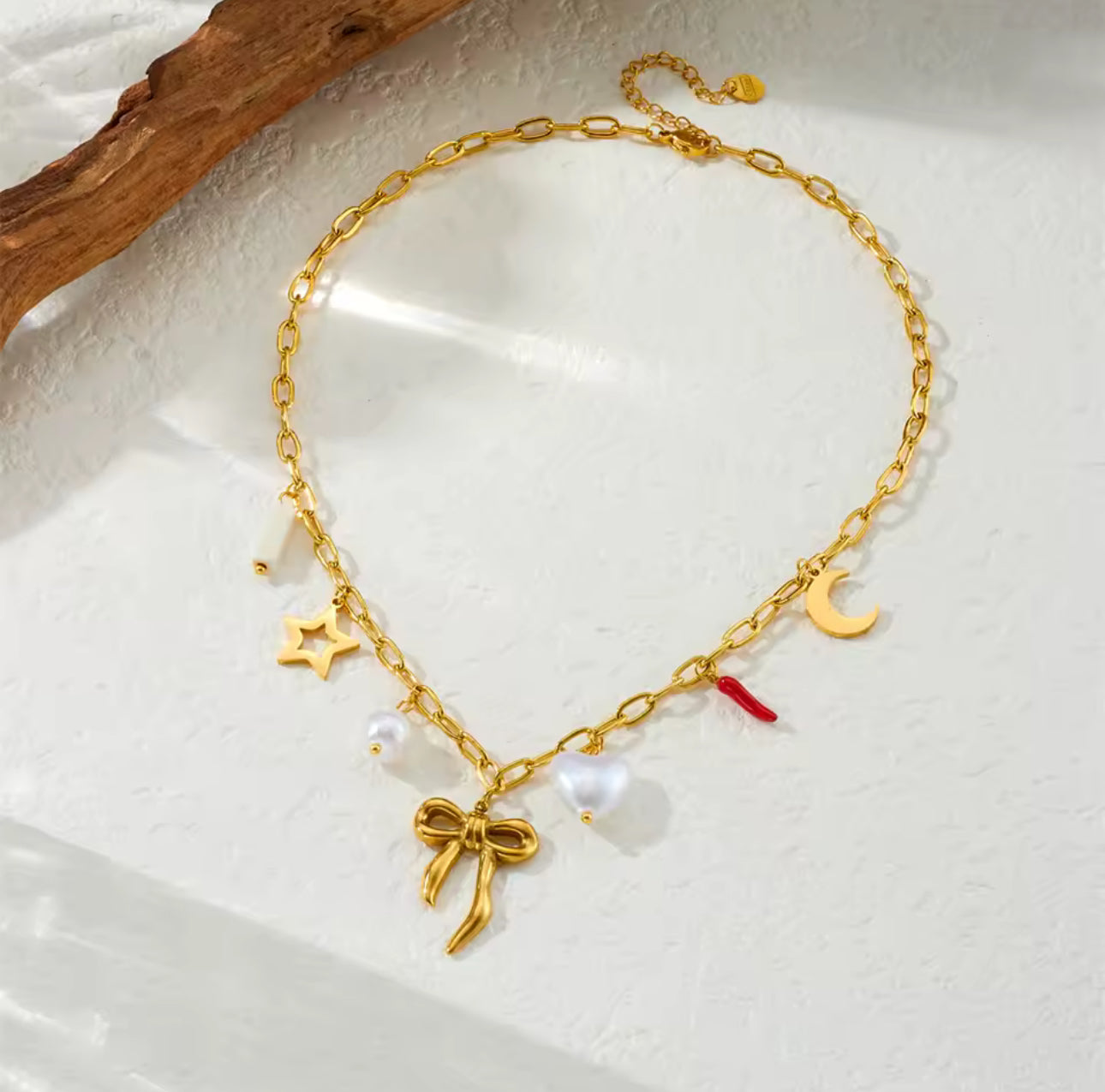 💫 Collier Charms Doré – Lucky Symbols