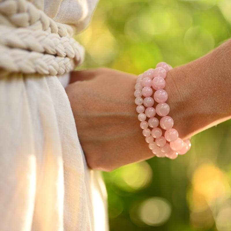 BRACELET DE QUARTZ ROSE